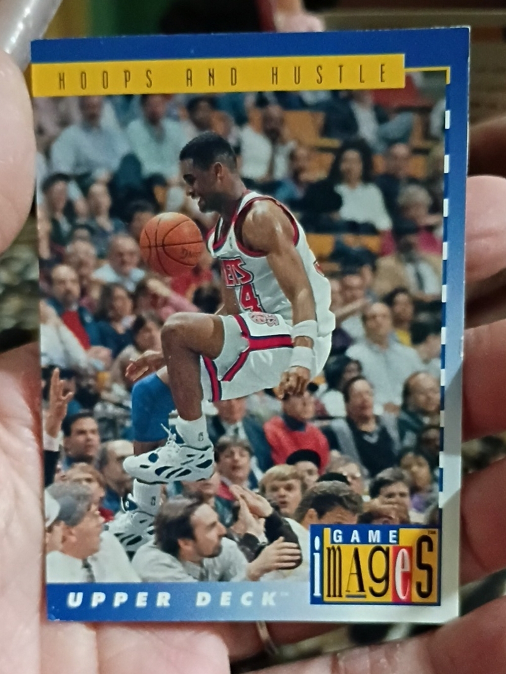 Upper Deck Hoops and Hustle Basketball Card - White/Red/Blue
